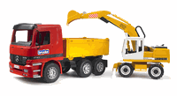 01668 MB Actros construction truck and power shovel