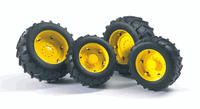 02321 accessories: twin tires with yellow rims