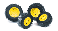 03314 accessories: twin tires with yellow rims