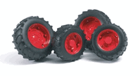 02013 Twin tires with red rims for tractor Series 02000