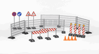 62007 Construction set: railings, site signs and pylons