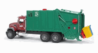 02812 MACK Granite Garbage truck (ruby red-green)
