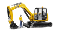 02467 Cat Mini Excavator with worker