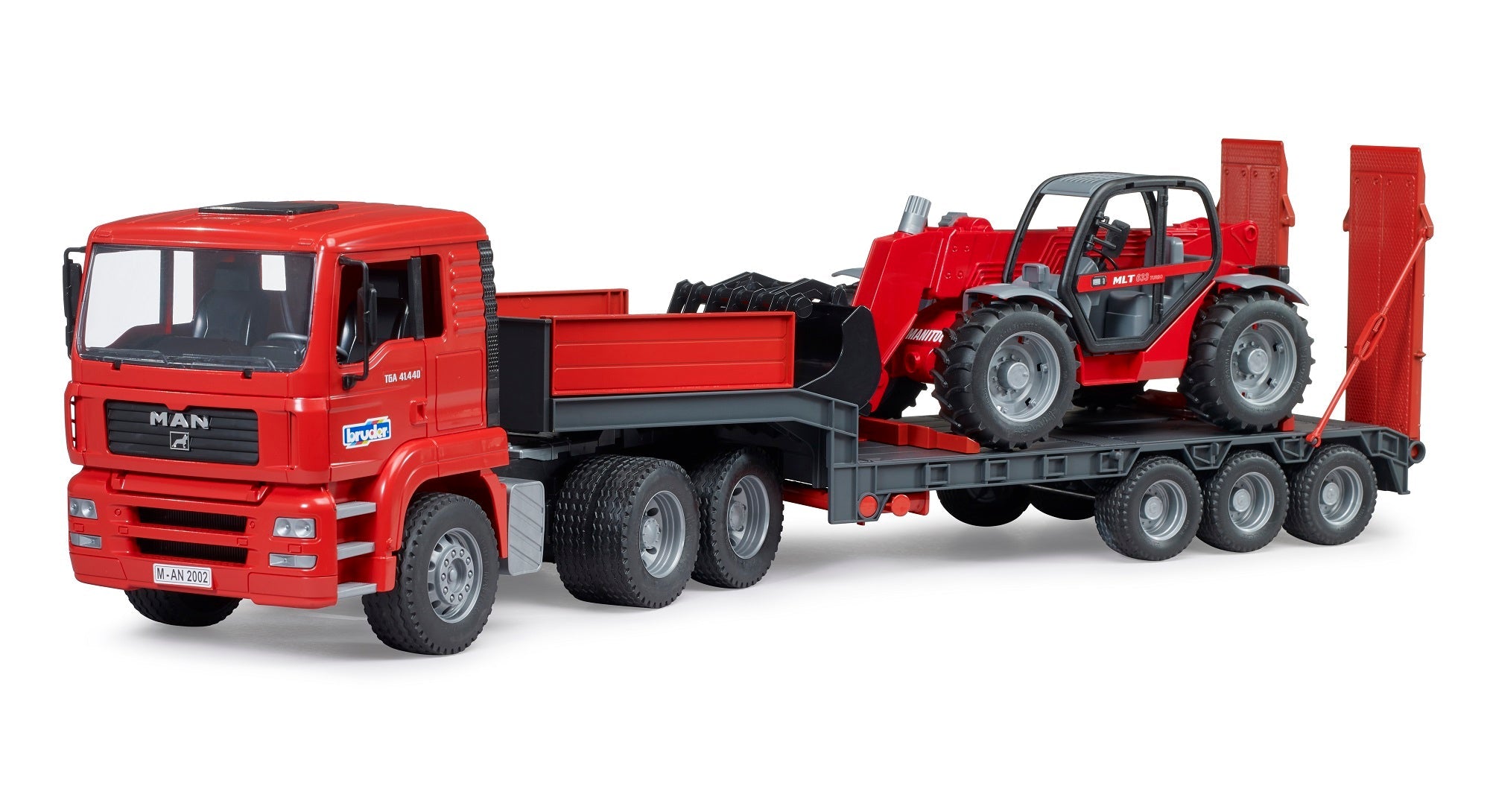 02774 MAN TGA Low Loader with Manitou Telehandler