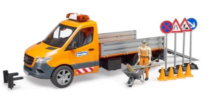 02677 MB Sprinter Municipal w/ Light & Sound, Worker and Accessories