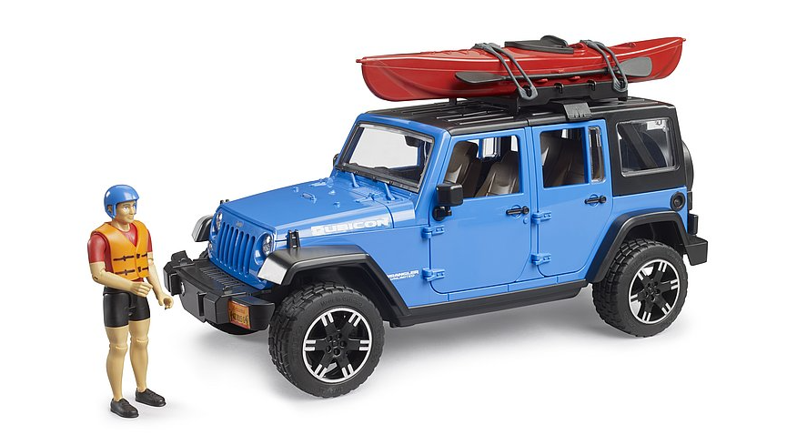 02529 Jeep Wrangler Rubicon Unlimited with kayak and kayaker