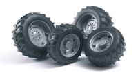 02001 Twin tires with silver rims for tractor Series 02000