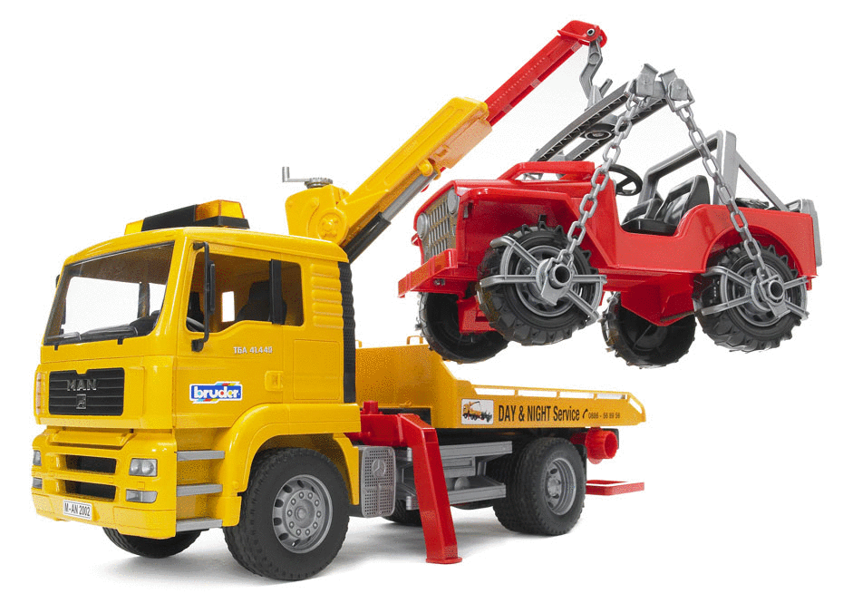 02750 MAN TGA Tow Truck with Cross Country Vehicle