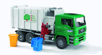 02763 MAN Side loading garbage truck green