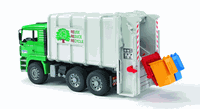 02764 MAN Garbage Truck rear loading green